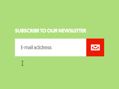 Newsletter subscription with validation