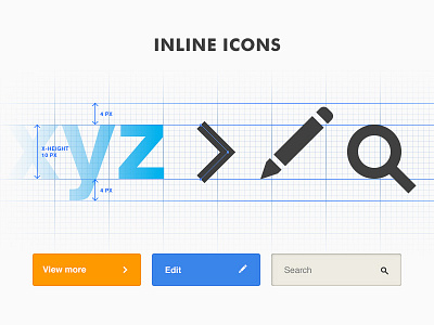 Inline pictograms button design icon interface minimalist pictogram theory