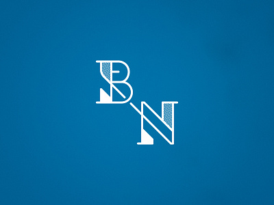 BN monogram bn letter ligature line logo minimalistic monogram type typography