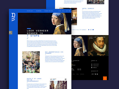Delft Tourism art delft design desktop dutch holland interface tourism travel vermeer website