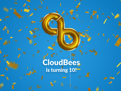 Happy Birthday CloudBees! balloon everything gold magic photoshop