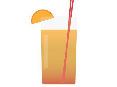 Tequila Sunrise illustration sign type vector