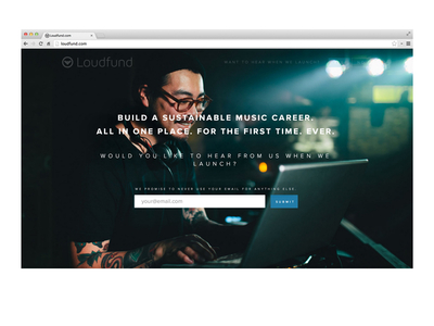 Loudfund Home Page bootstrap landing page parallax web design