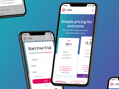 Pricing Page - Phone (Responsive) card design hero illustration ios iphone landing mobile mockups modal overlay page phone pricing pricing page responsive trial ui ux web