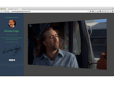 Blow Gently On Your Screen animation cage css interaction nicolas