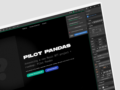 Pilot Pandas Project Launch blockchain branding crypto design interaction nft ui ux web