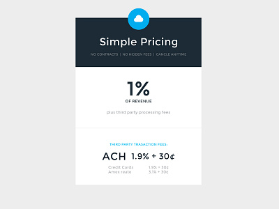 Simple Pricing card email graphic pricing table web