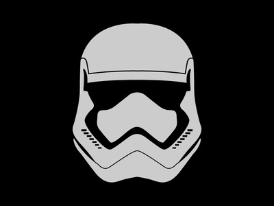 stormtrooper helmet black and white