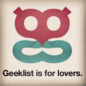Geeklist is for lovers. geeklist gklst graphic design logo