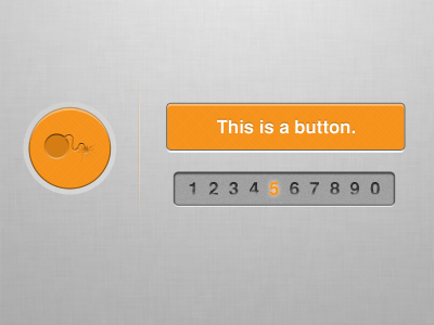 Orange Buttons buttons user interface