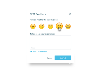 Beta Feedback Widget beta customer design feedback interaction ui ux widget