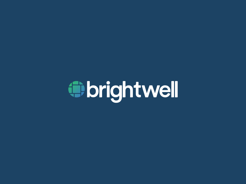 Brightwell Logo Refinement branding company lockup submark identity logo