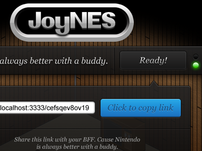 JoyNES UI design interface popup ui web