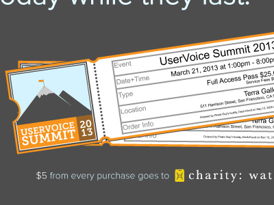 UserVoice Summit Landing Page bootstrap flat landing marketing mountains page pine responsive summit tickets trees