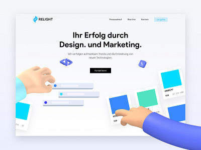 Homepage design for Agency