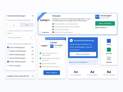 UI Components - Comparison page