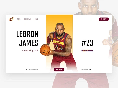 NBA - Cavs players - LeBron James basketball cavs cleveland cavaliers lebron james nba sport ui ux