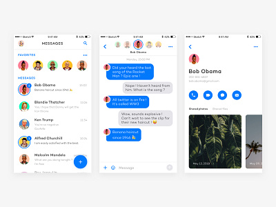 Messenger App amit app clean hipsters inbox leaders messages messenger profile shimoni world