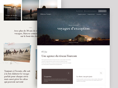 Influences Voyages - Landing page