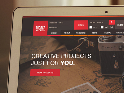 Personal Project - Project Multimedia creative dark interactive menu modern navigation orange pink project tech web design
