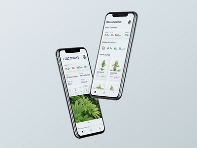 Cannabis Growth Journal App 2020 trend app app design cannabis cannabis design concept neumorphic neumorphism soft soft ui thc trend trendy ui ui design ux ux design weed