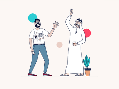 Illustrations for Empire Coffee arabic brand brand design branding coffee coffee brand coffee cups coffee design colourful design design agency design studio doha happy illustration visual work