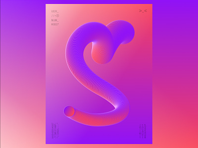 VER_//=(N)NUM_007/100 36 days of type 36daysoftype color gradients graphic design illustrator letters posters s