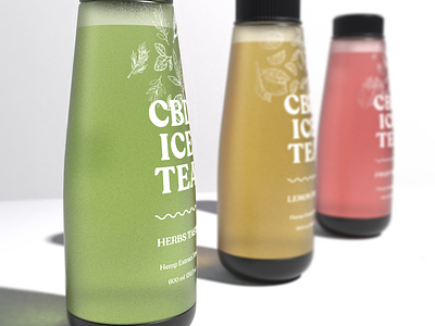 CBD Ice Tea branding cannabis cannabis design cbd cbd logo design fruit fruity graphic herbs ice tea lemon product product design