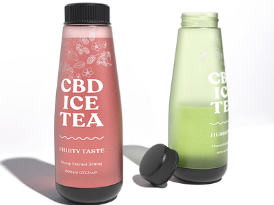 CBD Ice Tea brand branding cannabis cannabis design cbd cbd ice tea design fruit fruity graphic graphic design graphicdesign herbs lemon product product design render rendering renders