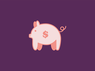 Piggy Bank animal bank branding cute design flat design graphic design illustration illustrator logo logos minimal minimalist pig piggy bank vector