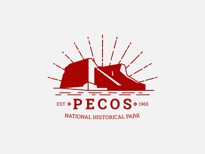 Pecos National Historical Park branding design illustration logo logos minimal minimalist national parks new mexico nps parks pecos vector