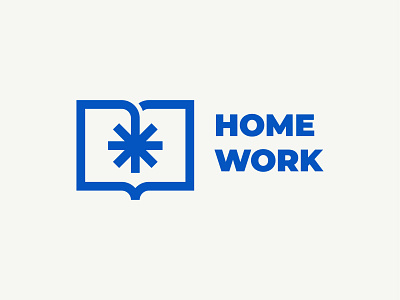 Homework blue book branding design illustration logo logos minimal minimalist read reading ui ux vector