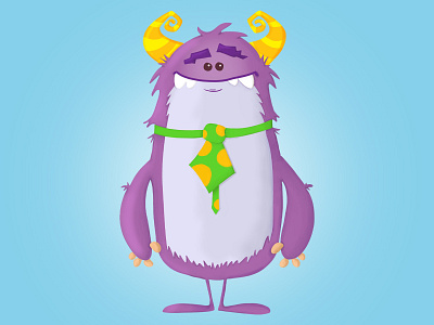 monster tie character characterdesign childrens illustration digitalillustration illustration monster procreate