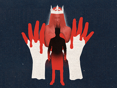 Macbeth blood collage hands illustration key art lady macbeth macbeth poster shakespeare silhouette