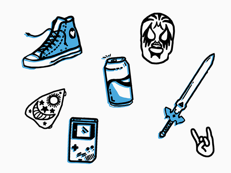 TeePublic.com Branding gameboy zelda luchador quija nerdy branding and identity doodles branding illustration
