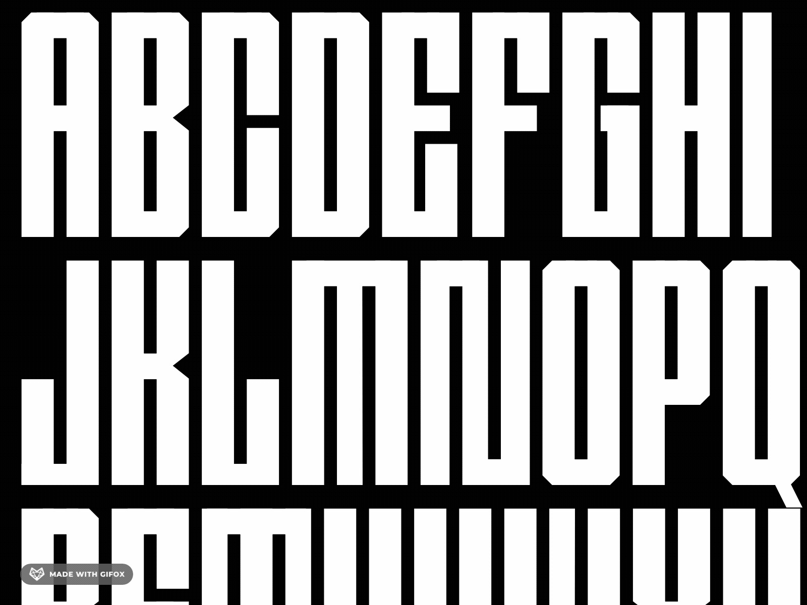 VF - Blocky design font