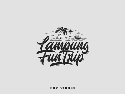 Lampung Fun Trip apparel design handlettering holiday t shirt trip typography vintage