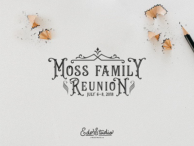 Moss Family Reunion adventure apparel camping design handlettering mountain t shirt typography vintage