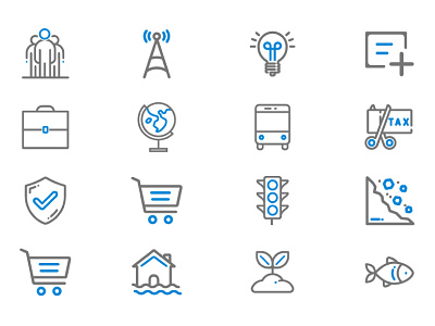 Icon MyCity Dashboard icon label line icon
