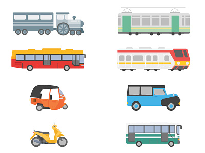 Transportation Transformation icon illustration transportation vector