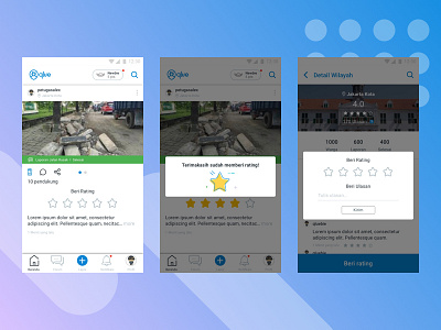 Qlue App app branding chat city design form icon illustration logo post rating report typography ui user interface ux