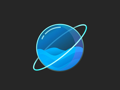 Planet branding design icon illustration vector