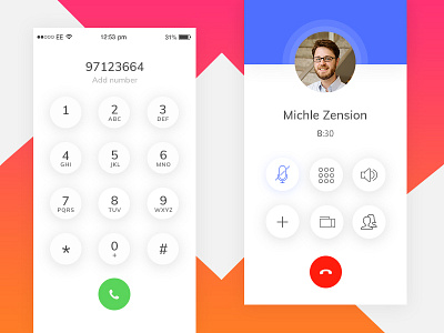 Dial Screen by Sajid Shaikh on Dribbble