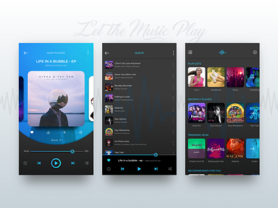 Music Player - Black theme