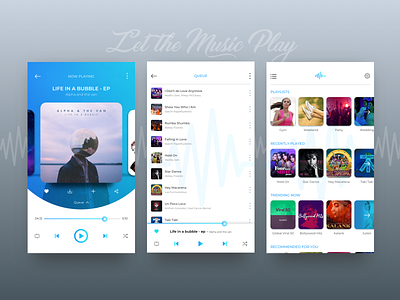 Music Player - White theme app dailyui design minimal ui