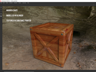WoodenCrate 3d modeling