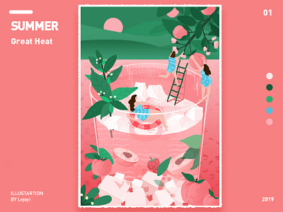 大暑 design illustration spring summer ui