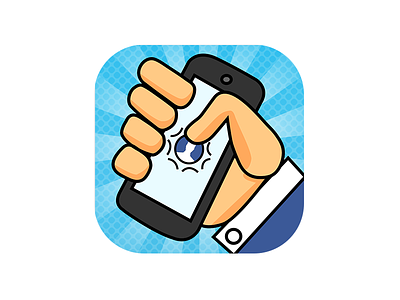FaceTap game icon app appstore facebook facetap friends game hand icon illustration illustrator ios iphone