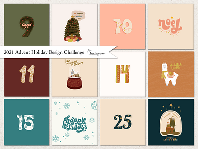 Advent Instagram Design Challenge graphic design illustration pattern