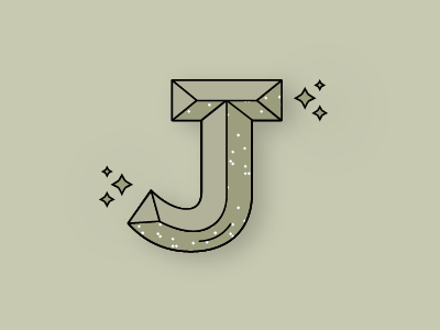 J Block Letter icon lettering pattern type typography